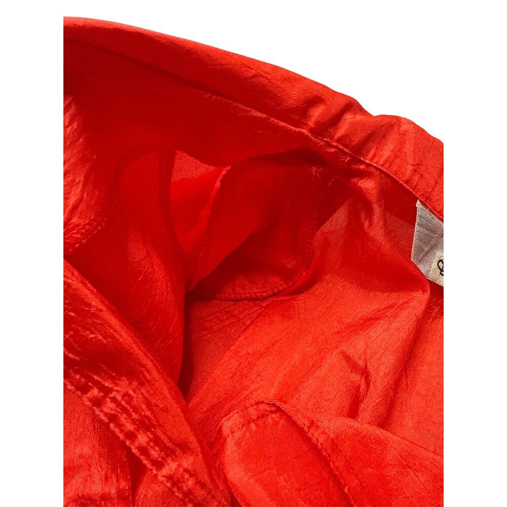 VTG Diane Von Furstenberg Red Button Down Long Sleeve DVF - Women's M - Picture 4 of 6